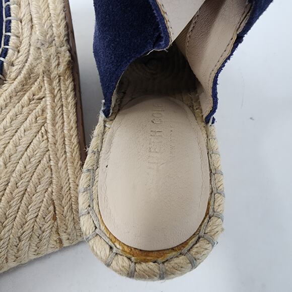 Kenneth Cole Olivia Suede Leather Wedge Platform Espadrilles Heels 7 Sandals - Picture 8 of 11